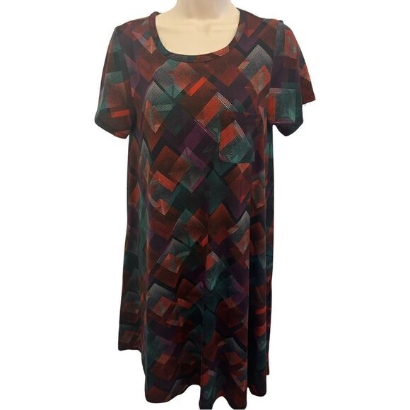 LulaRoe High Low Dress Geometric pattern Size Small - Picture 1 of 3